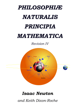 Cover of publication PHILOSOPHIÆ NATURALIS PRINCIPIA MATHEMATICA Revision IV