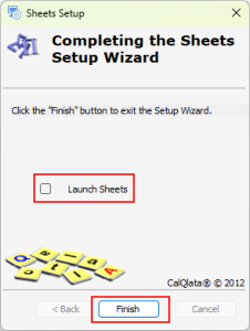 finish and launch?