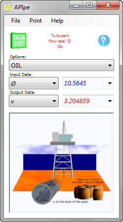 API pipe flow calculator