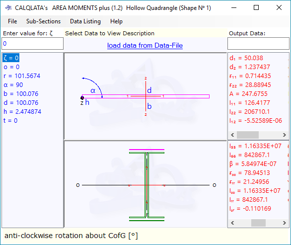 Second moment of area calculator for complex shapes