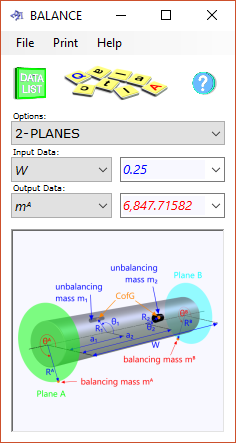 Rotary balance calculator