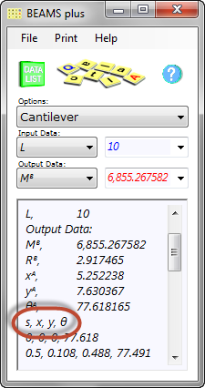 Beam strength calculation