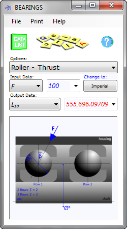 Roller bearing calculator