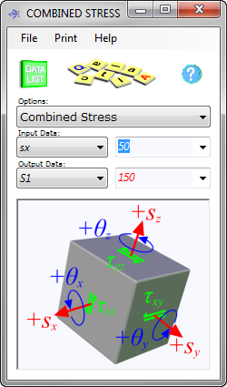 Combined stress calculator