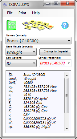 Copper alloy calculator