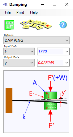 Vibration damping calculator