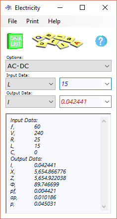 Electricity calculator