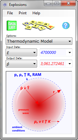 Explosions calculator