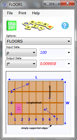 Structural floor calculator