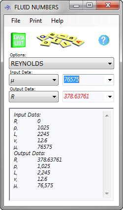 Fluid numbers calculator