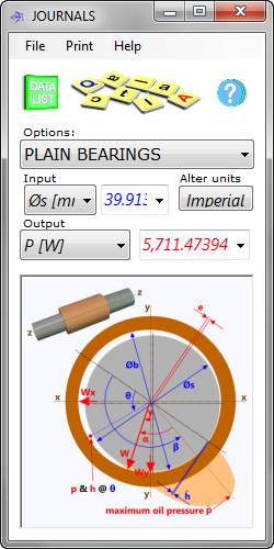 Plain bearing calculator