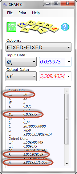 Radial load in shaft bearing