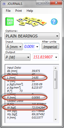 Radial load in shaft bearings