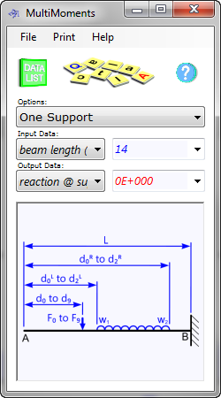 Bending moments calculator