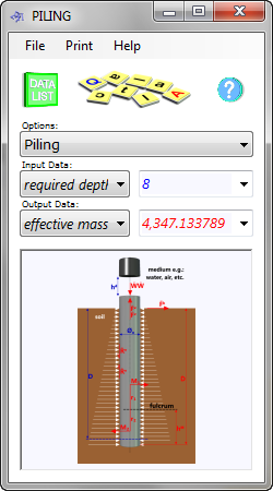 Piling calculator