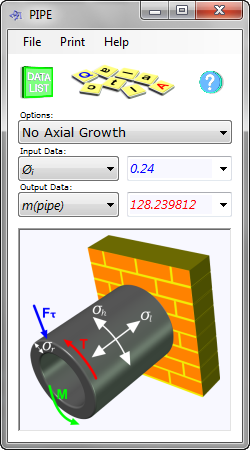 Pipe strength calculator