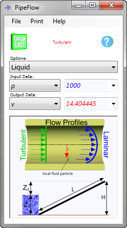 Pipe flow calculator