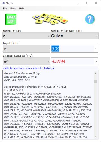 Plot co-ordinates for the Sheets calculator