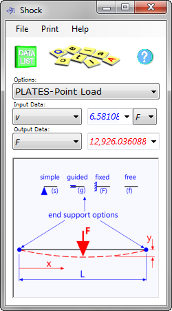 Shock load calculator