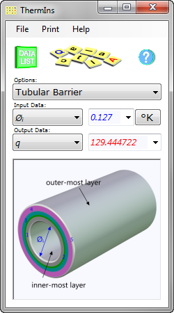 Thermal insulation calculator