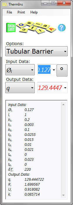 How to calculate the thermal properties of a multi-layered tube