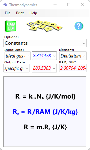 Thermodynamics calculator