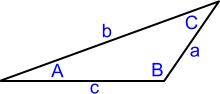 An oblique triangle