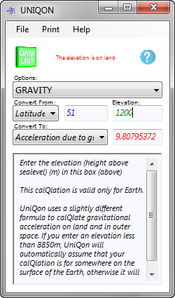 Unit conversion calculator